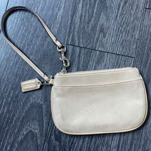 Small Gold Coach Wristlet